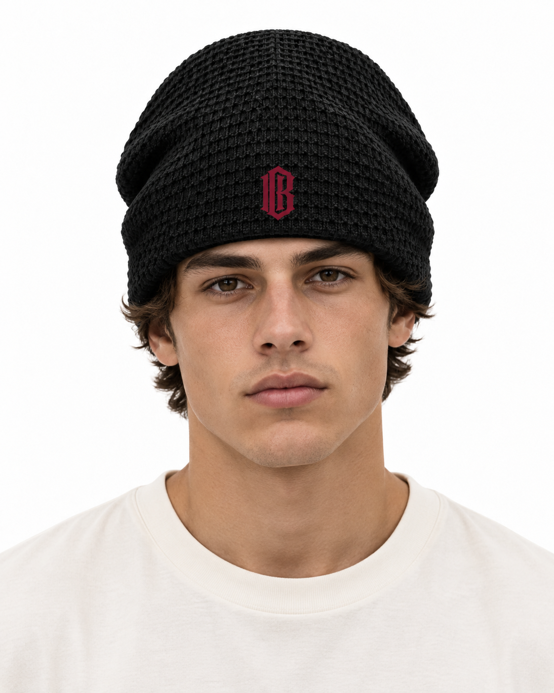 Gothic B Beanie — Black